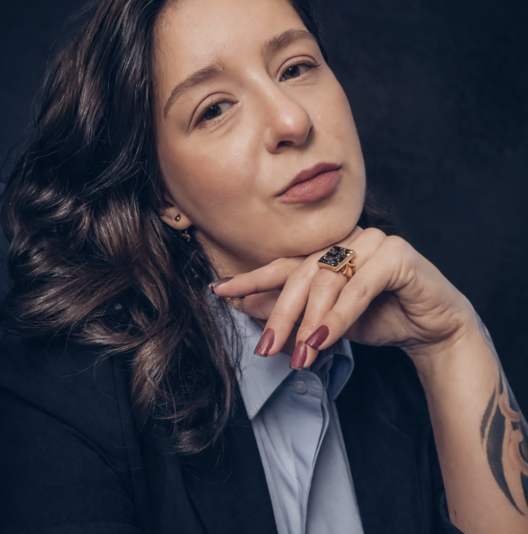 Retrato profissional com iluminação cinematográfica